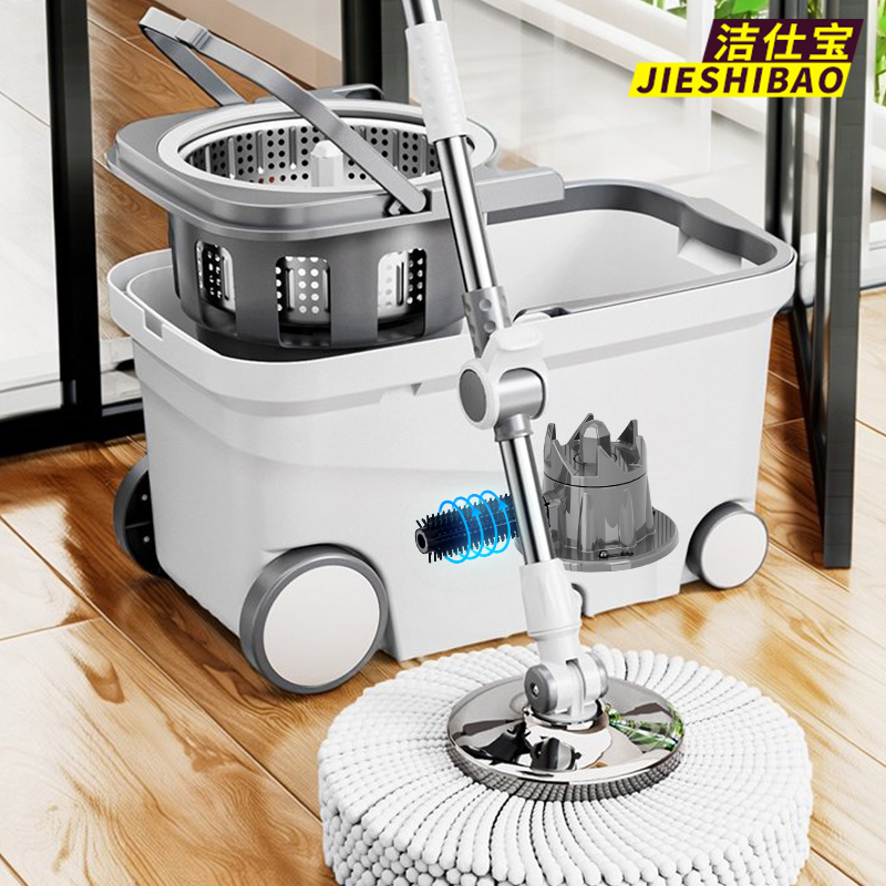 Jieshibao Rotating Mop Bucket, Hands-Free, Dual-Use for Dry and Wet Cleaning, Automatic Spin-Dry, One-Step Wringing, Clean Floor Mopping Jieshibao Rotating Mop Bucket, Hands-Free, Dual-Use for Dry and Wet Cleaning, Automatic Spin-Dry, One-Step Wringing, Clean Floor Mopping