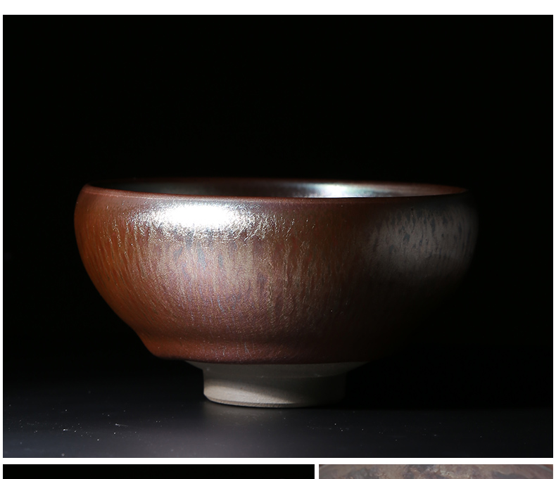 Partridge spot to build one kung fu master cup tea sample tea cup large bowl temmoku undressed ore checking ceramic cups