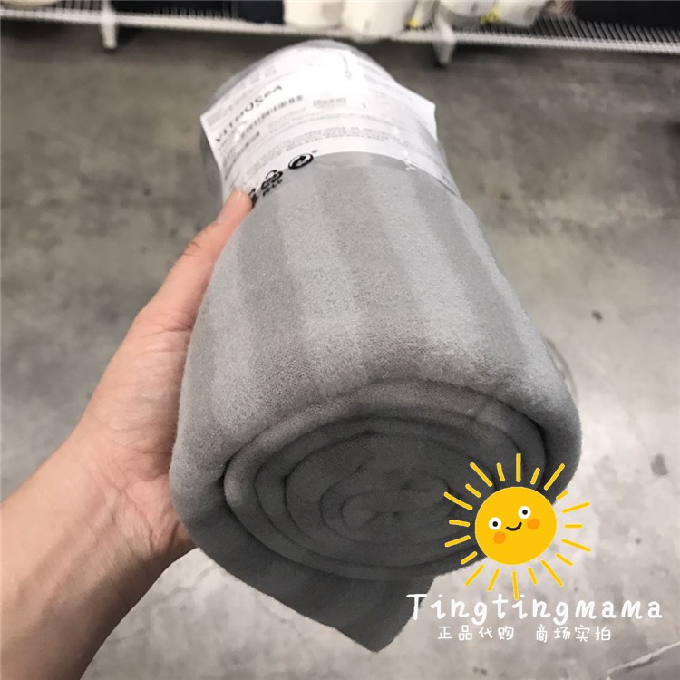 Genuine IKEA Witt Mosa giản dị màu xám chăn mền con thảm nap chăn mua trong nước - Ném / Chăn chăn lông cừu mỏng