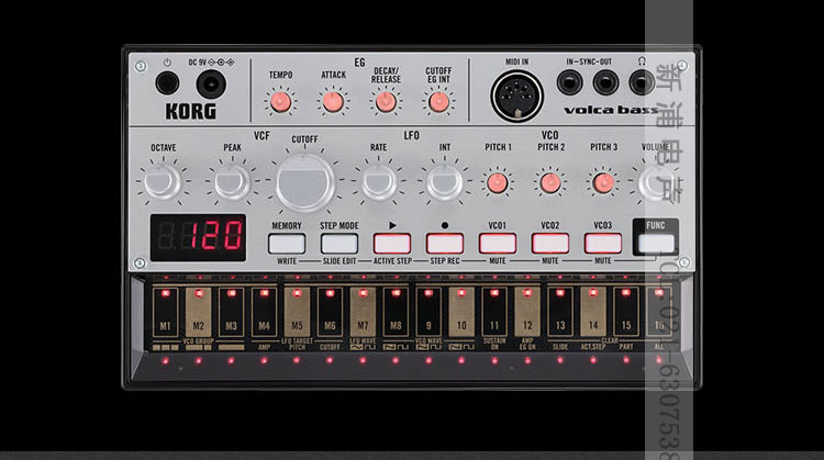 Double Crown danh tiếng KORG VOLCA BASS phiên bản cảm ứng của máy tính để bàn tổng hợp âm trầm - Bộ tổng hợp điện tử giá đàn piano điện
