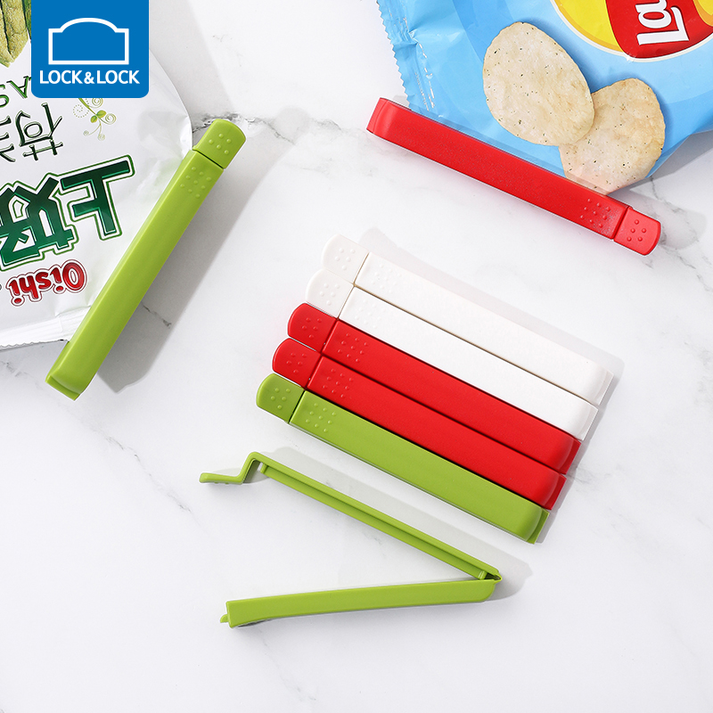 Lock &amp; Lock シーリングクリップ 強力ビニール袋クリップ スナック キッチン 冷蔵庫 食品袋 シーリングクリップ 食品 防湿