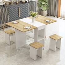 Tear-down and down-and-down-to-the-door selection of the mulberry folding table Home Small family-type removable telescopic oblong Easy multifunction