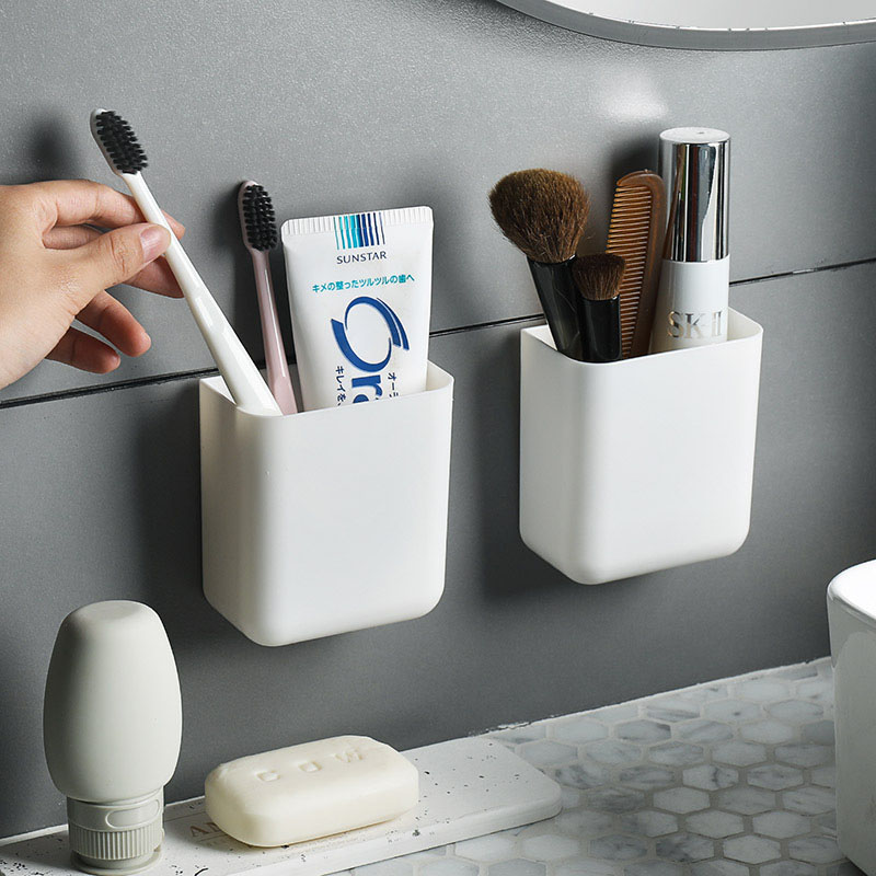 Makeup Room Shelve Free Bathroom Wash bathroom washstand Wall-mounted Comb containing box toothpaste Toothbrush Cylinder Containing shelf