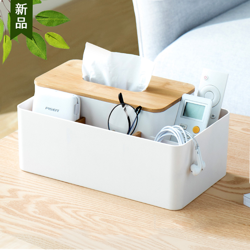 Desktop paper towel box Living room Home tea table Nordic Genesis Italian facial towels TV remote control containing box sanitary paper box