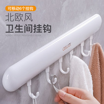 Door rear hanger free from punching on wall hanging hanger bedroom door hanging rack wall-mounted storage rack clothes hookup hook