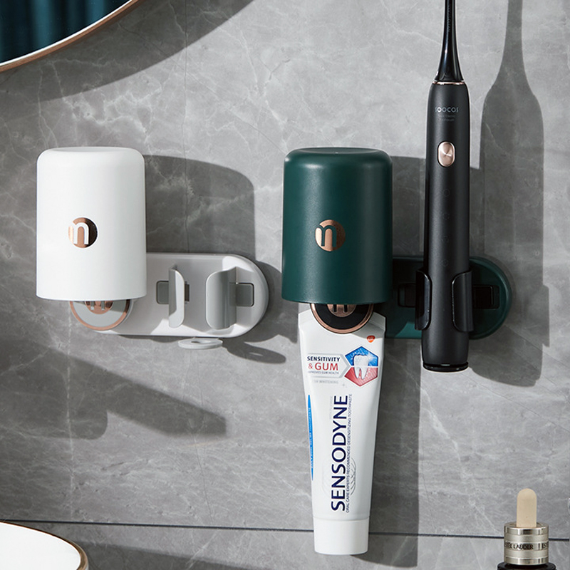 Electric toothbrush shelve make-up room Perforated Tooth-cylinder rack wall-mounted tooth cup Tooth Mouthwatering Cup Toothpaste rack