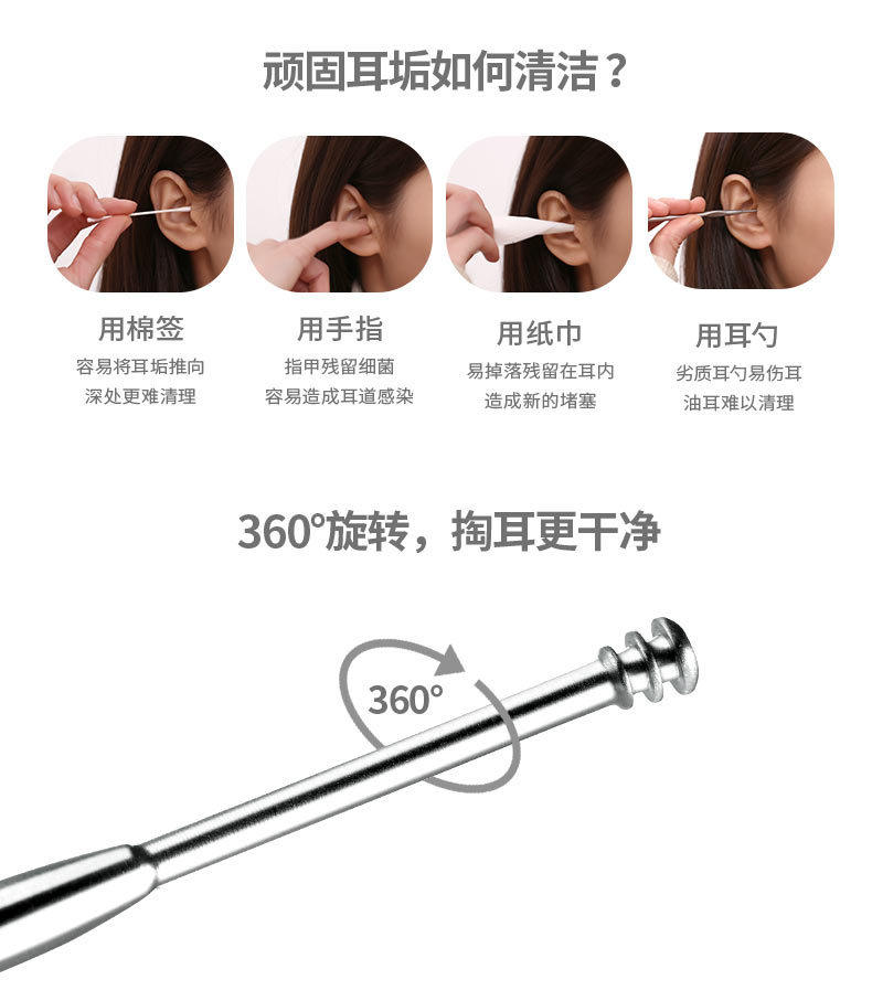 Ear Scooper Earwax Tweezers 1 Pcs