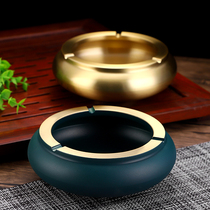 Pure copper ashtray light luxury home living room size high-end creative trend office new Chinese cigar ashtray