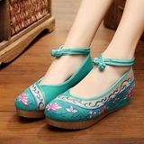 Этнические туфли на платформе, танцующая повседневная обувь, этнический стиль