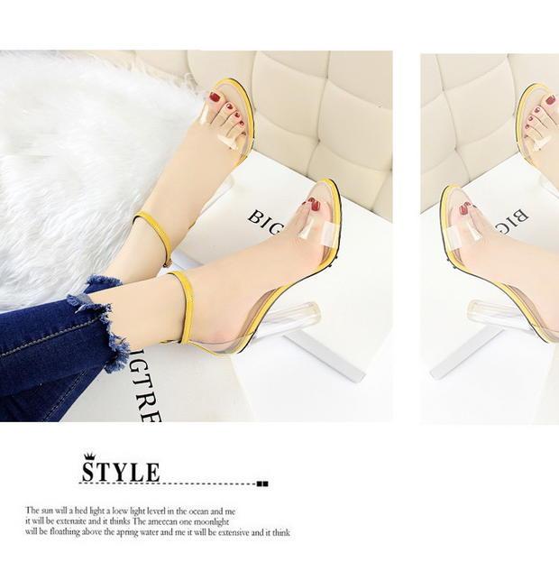 Mùa hè mới dày 12CM với giày cao gót cực thời trang dép lê nữ đẹp