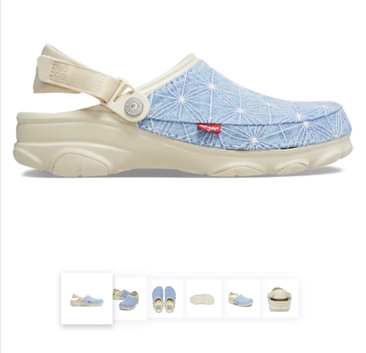 Супер редкий/распроданный Levi's X Crocs All Terrain Clog Livis ограниченная ко-брендовая коллекция