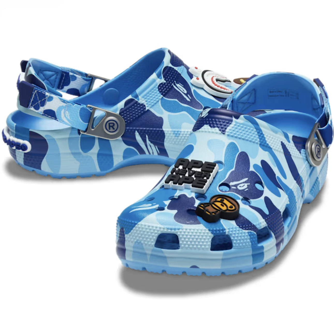 Ограниченная коллекционная обувь кроссбрендированный BAPE X Crocs Classic Clog с дырочками, которую вы ищете
