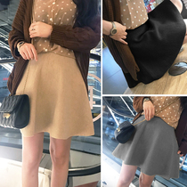 Pregnant women knitted skirt autumn 2021 new autumn and winter short skirt autumn fashion mom loose fashion a-line skirt
