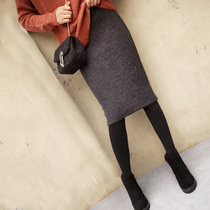 Autumn 2021 new belly pregnant womens long Korean version of pregnant womens skirt autumn and winter half skirt knee long skirt