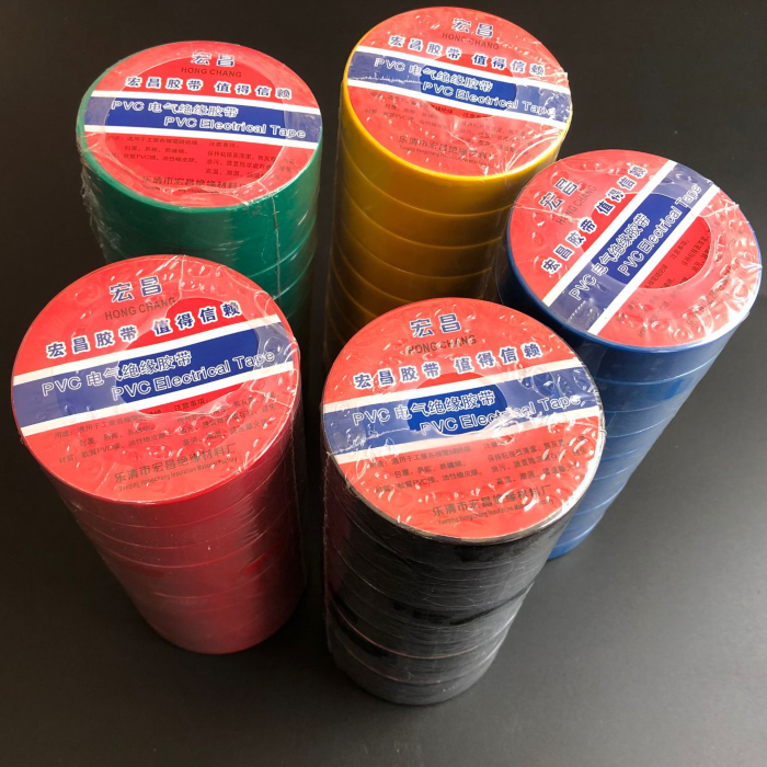Color electrician adhesive tape PVC abrasion resistant flame retardant lead-free electrical insulation rubberized adhesive tape waterproof one-cylinder colored adhesive tape