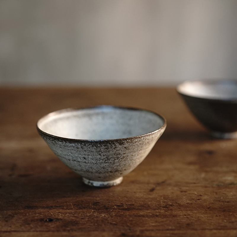 Hexia | Gray Glaze Hat-Shaped Bowl Handmade Pottery Tableware Handcrafted Coarse Pottery Hexia | Gray Glaze Hat-Shaped Bowl Handmade Pottery Tableware Handcrafted Coarse Pottery