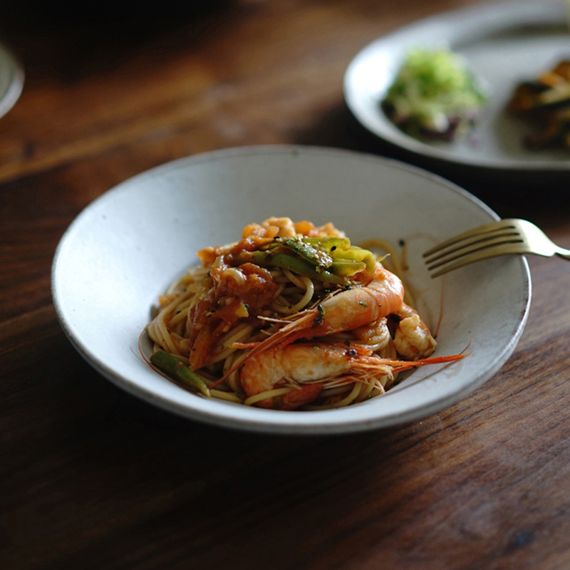 Hexia | Handmade Folded-Edge Deep Plate Handmade Pottery Coarse Pottery