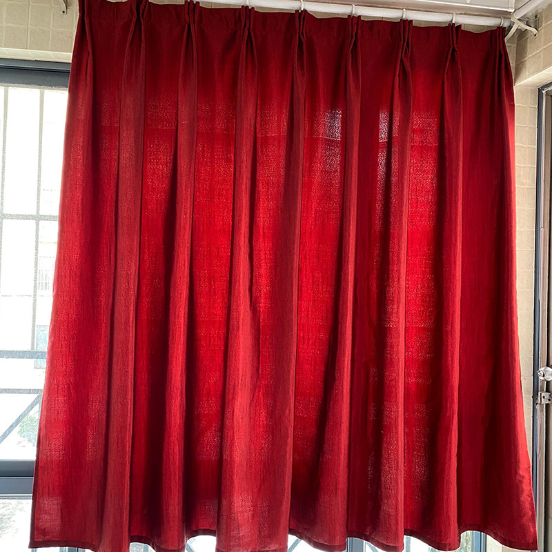Foreign trade tail single export finished curtain shading 60% curtain cloth hook type bedroom balcony bay window special clearance