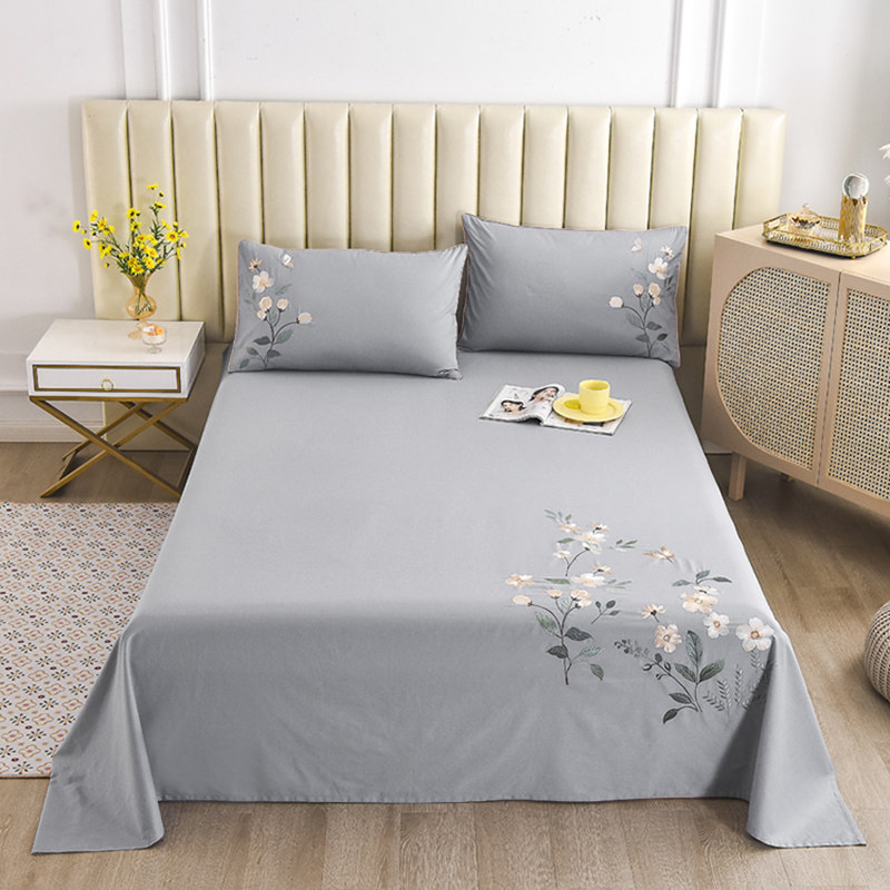 Special price embroidery pure cotton sheet single thickening slice of 100% cotton double embroidery sleeping list cleaning treatment