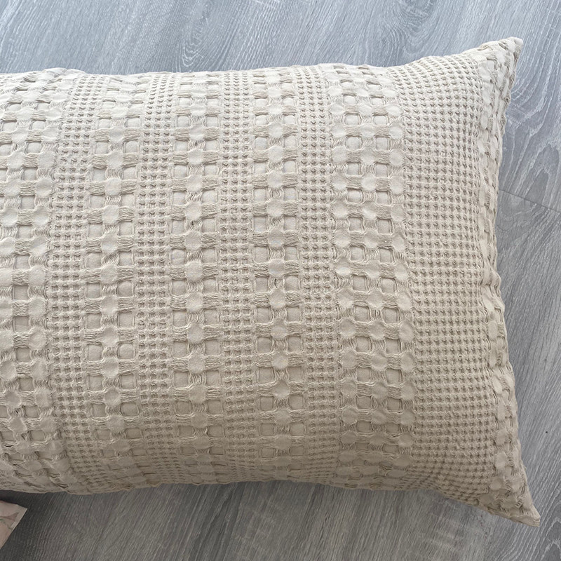 Foreign Trade Bull Stock Thickened Large Honeycomb Pure Cotton Single Pillowcase Full Cotton Pillow Bag Pillow Protective Sheath 48 * 74cm pair