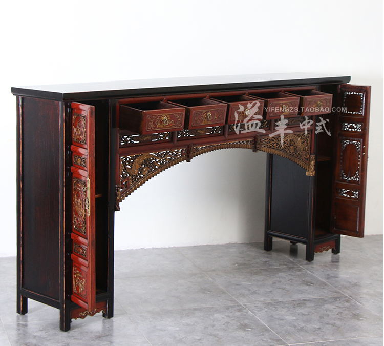 Bàn cũ retro cũ đồ vật cũ Ming và Qing đồ nội thất cổ bằng gỗ rắn trường hợp một số lưu trữ của Trung Quốc Thần bàn cho bàn - Bàn / Bàn 	bộ bàn ghế gỗ tân cổ điển	