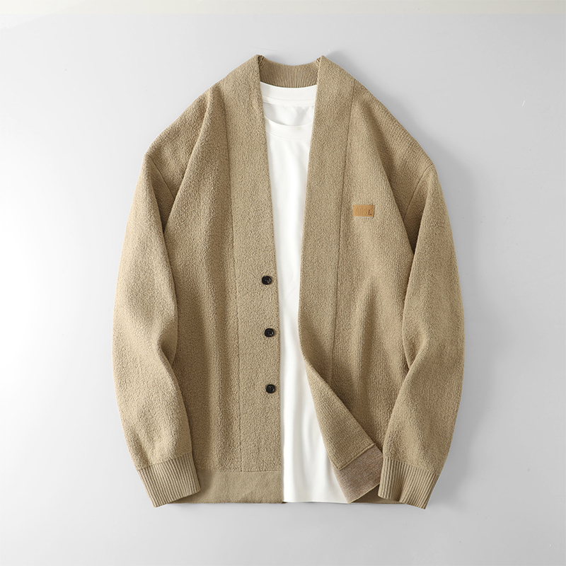 シンプルなカーディガンセーターメンズジャケット春と秋ゆったりカジュアルメンズウェアニットセーター春メンズセーター新スタイル