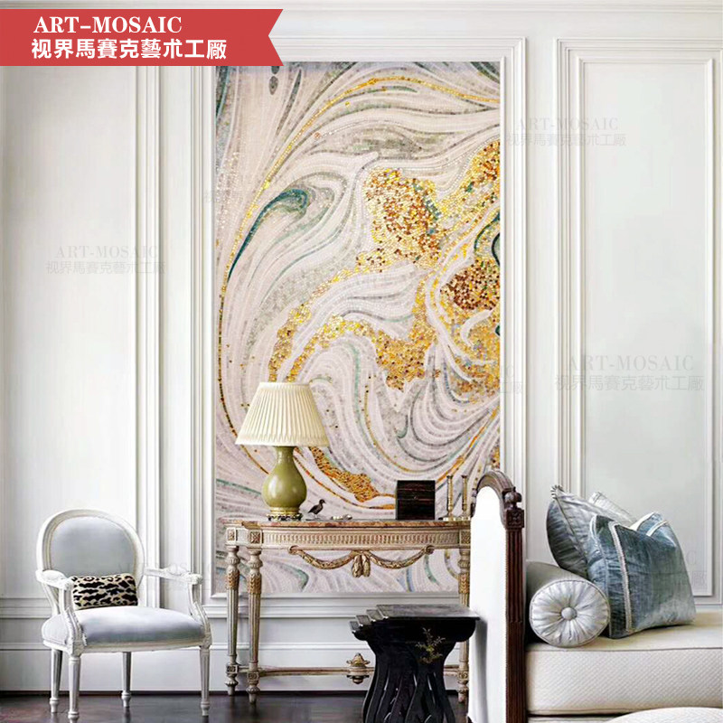 Nordic Modern Minimalist Style Mosaic Jigsaw Puzzle Cut tile Background wall Restaurant Personality Art Stream Gintou-Taobao