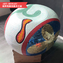  Personality star coffee stool high-end custom creative round stool mosaic cut spell painting art mosaic