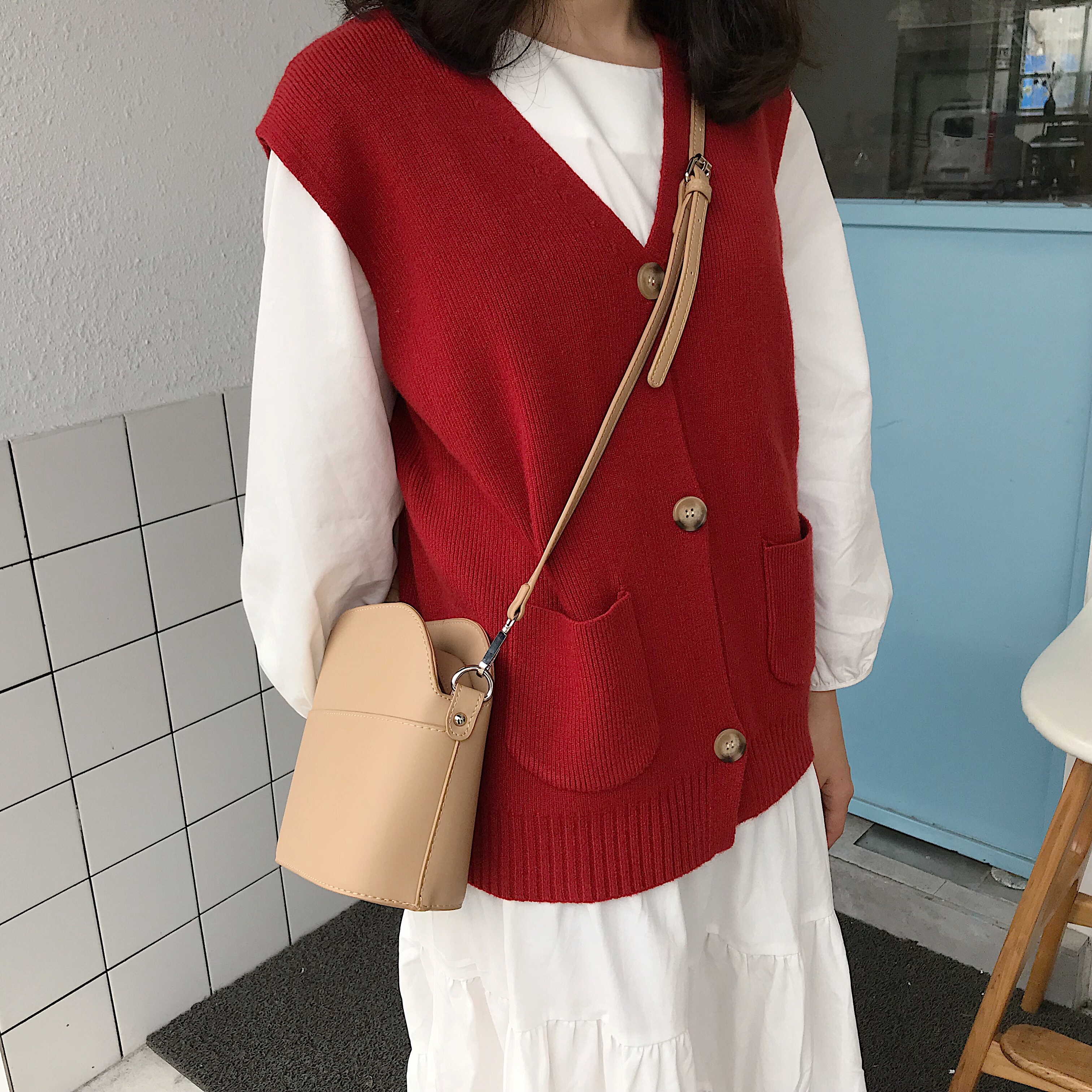 Túi nhỏ 2018 mới dây đeo vai rộng dây kéo retro Túi đeo chéo Messenger túi sinh viên Hàn Quốc hoang dã túi đeo vai nữ túi xách nữ công sở