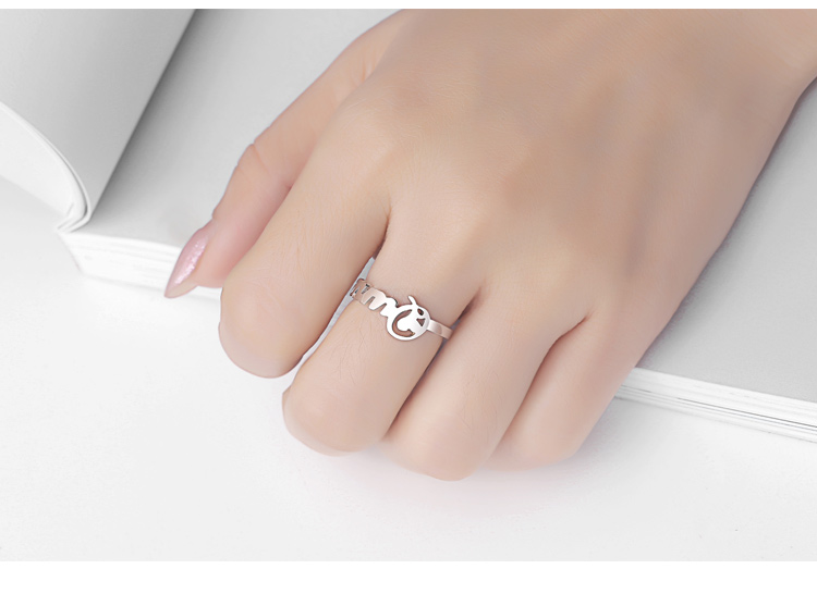 Tên của bạn đôi nhẫn một cặp bạc sterling tự làm thủ công chữ tùy chỉnh được thực hiện để đặt hàng chữ cái nhẫn nữ nhẫn đôi bạc