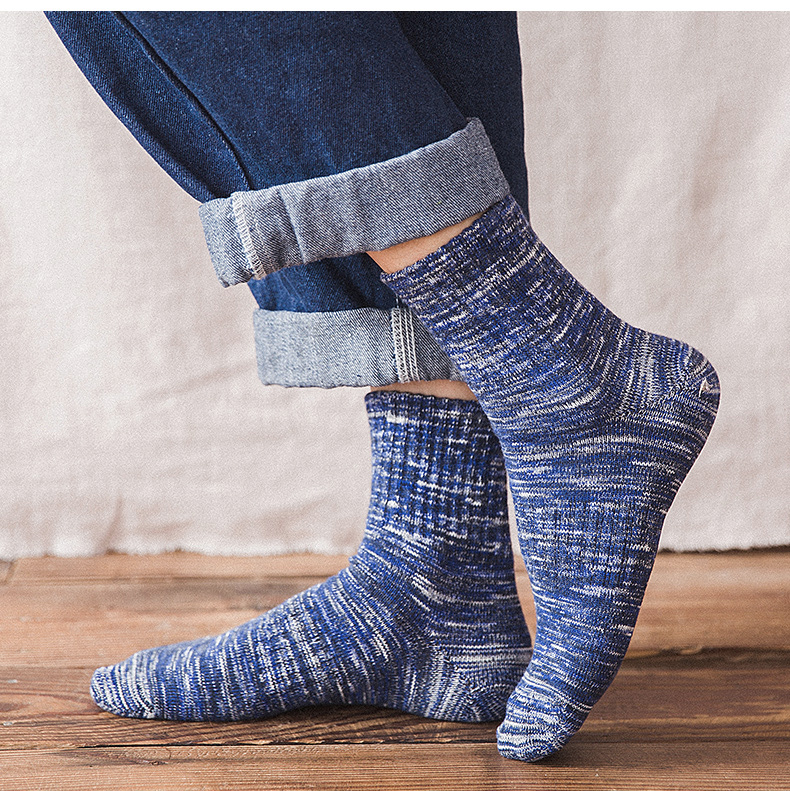 Vớ cotton 98% vớ cotton nam trong mùa xuân và mùa thu cotton cotton vớ vớ nam mồ hôi và vớ khử mùi thủy triều - Vớ bông quan tat bong day