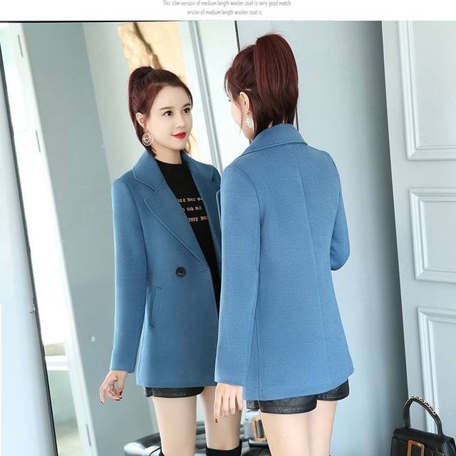 Short NI coat 2024 spring new style small authentic slim slim plus cotton thickened woolen coat for women