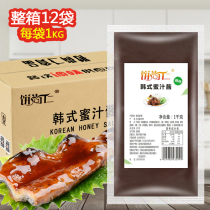 Korean honey sauce 1kg * 12 bags whole box commercial crispy chicken rice sauce chicken sauce