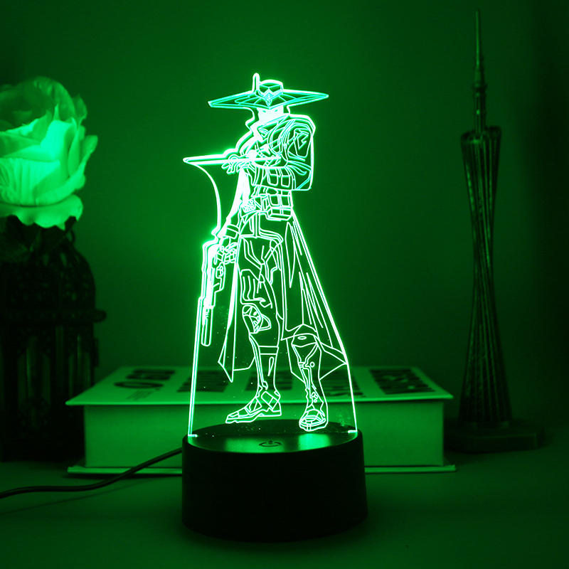 Fearless Contract 3D night light game figure VALORANT teenager desktop furnishings creative gift atmosphere lamp