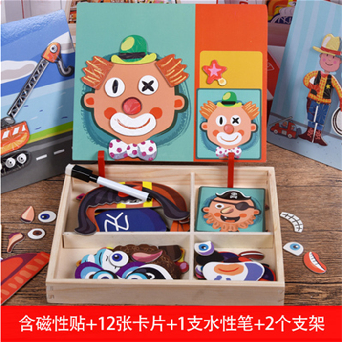 Baby Benefits Intellect Early Childhood Stories Magnet Post Jigsaw Puzzle Toys for men and women swap clothes for kids Magnet Book Gifts