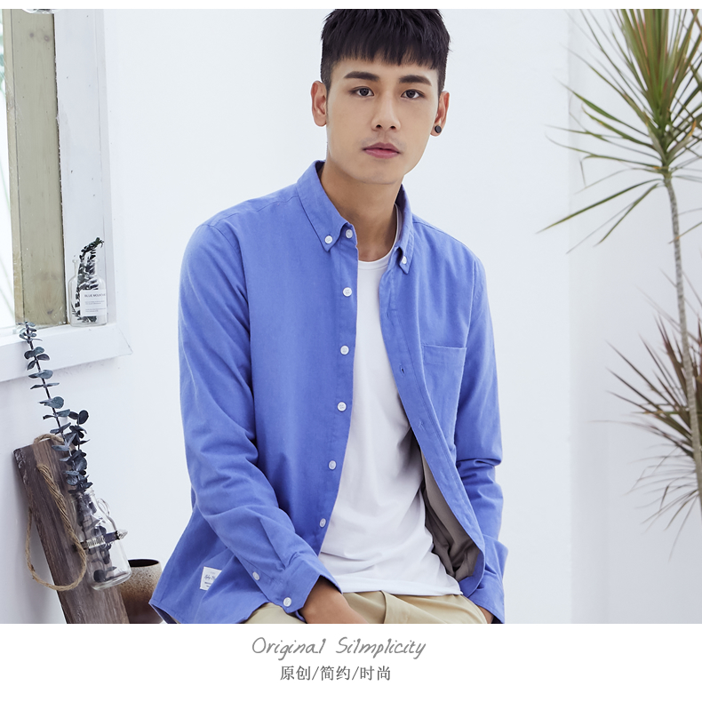 Shaba mùa thu và mùa đông nam flannel kéo dài màu rắn cộng với áo nhung dày ấm áo sơ mi nam ấm áo khoác sơ mi nữ