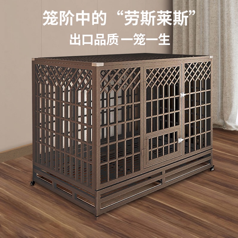 Dog Cage for Large Dogs, Small and Medium-Sized Dogs, Indoor and Outdoor Use, Specifically for Golden Retrievers, Border Collies, and Labradors, Foldable, Thickened Square Tube
