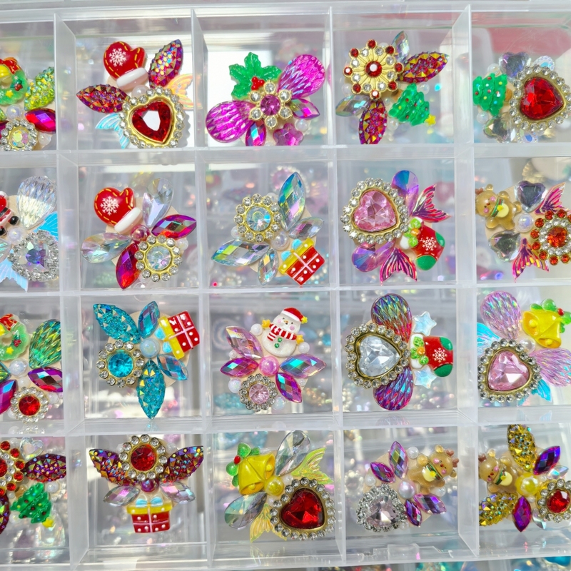 High-Quality Christmas Kidsren's Adult Stage Makeup Face Painting Flash Diamond Handmade Gemstone Stickers Painted Eyebrow Stickers
