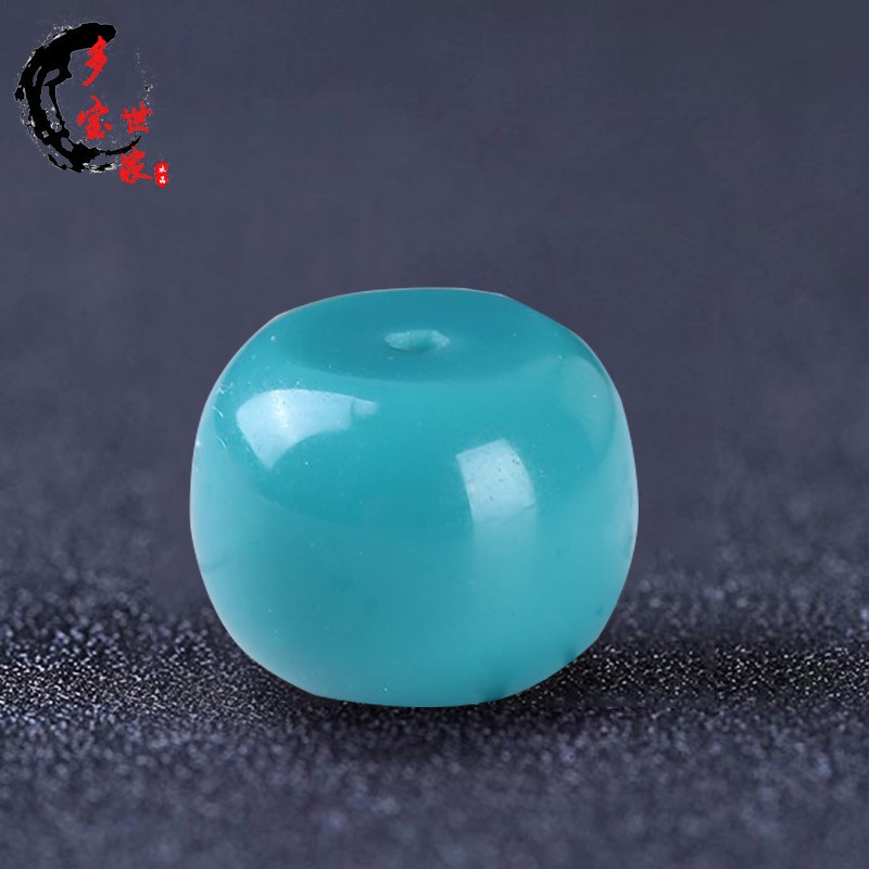 Hubei Raw Mine Green Pine Stone Loose Bead Old Type Pearl handstring Pearl Bead Top Pearl Top Pearl Single Pearl Crystal and Play Accessories