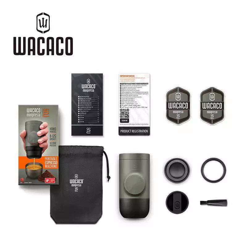 Новая портативная кофемашина ручной за pressing WACACO MINIPRESSOGR2 миниатюрная концентрированная итальянская для походов на свежем воздухе