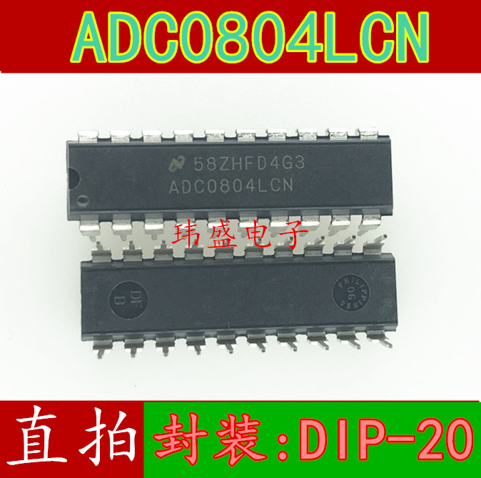 ADC0804 ADC0804 ADC0804LCN DIP-20 Straight-plug 8-bit CMOS Successive Comparison Type A D Converter