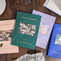 Trail Garden series hardcover book net Red Girl heart hand account book Simple ins style notebook square book