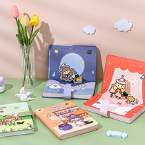 Magnetic button soft magician cute girl heart Net Red Hand account book notebook notebook exquisite gift diary