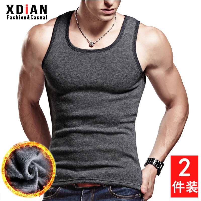 Men's warm vest men's plus suede thickened winter tight with warm clothes blouses to wear dirt pure cotton youth in the bottom