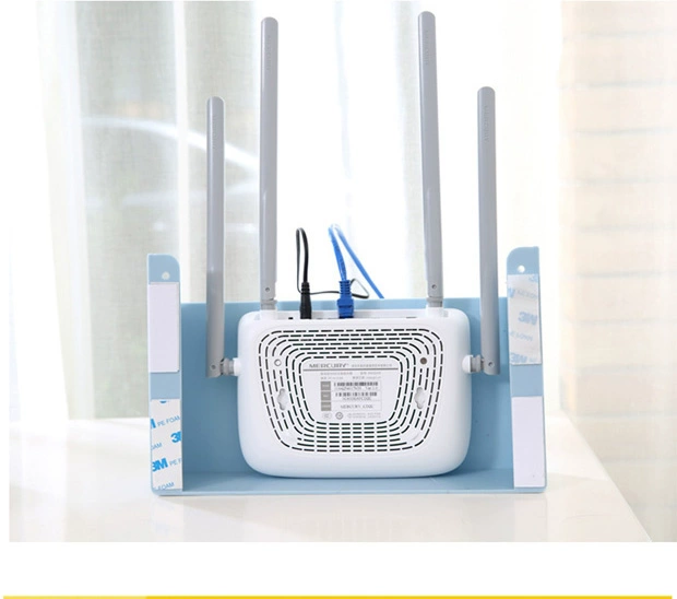 Bộ định tuyến không dây hộp lưu trữ bằng nhựa không có lỗ treo tường bằng đèn wifi trang trí cho mèo - Kệ