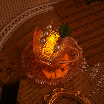 Nordic ins Net Red Cafe retro relief coffee cup plate Gothic wind Valley beauty photography props ornaments