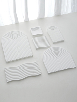 Plaster containing trays Wavy Pins Photo items Small objects Decorative Gourmet Ornament Pendulum Shooting BACKGROUND