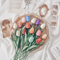 Nordic ins simulation tulip bouquet room decoration table ornaments gourmet food still life photography props Flower
