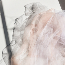 Transparent bright silk curtain gauze black white wedding manicure photo props background cloth soft lace fabric