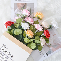 ins Wind feel moist roses outdoor photo holding photo fake flower still life photography props Flower